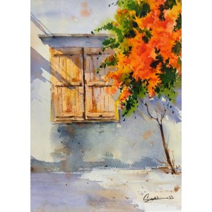 Sadia Arif, 10 x 14 Inch, Watercolor on Paper, Cityscape Painting, AC-SAD-052
